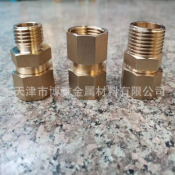 十字銅接頭 4分6分1寸全銅外絲直接 黃銅彎頭五金管件