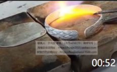 00:52 黃金純銀手鐲焊接，珠寶首飾加工