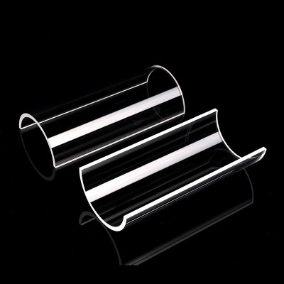 廠家批發 石英瓦片石英圓片石英玻璃半弧形片 石英片石英弧形片