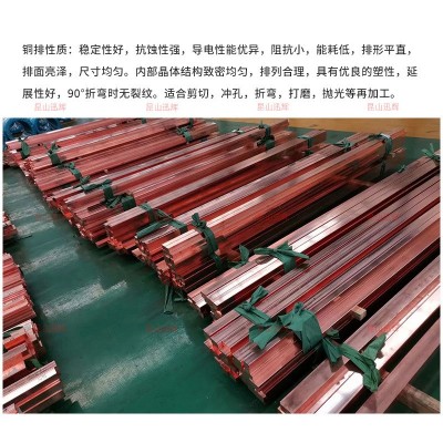 導電T2鍍錫紫銅排接地銅排紫銅方棒T3紅銅方塊電極銅棒紫銅板現貨