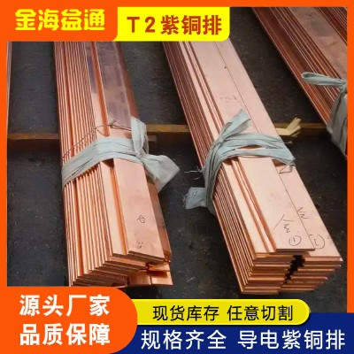 紫銅排T2母線排配電柜箱成套導電銅條機房接地銅排廠家批發直供